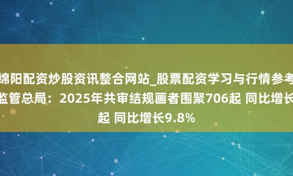 绵阳配资炒股资讯整合网站_股票配资学习与行情参考 市集监管总局：2025年共审结规画者围聚706起 同比增长9.8%
