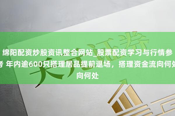 绵阳配资炒股资讯整合网站_股票配资学习与行情参考 年内逾600只搭理居品提前退场，搭理资金流向何处